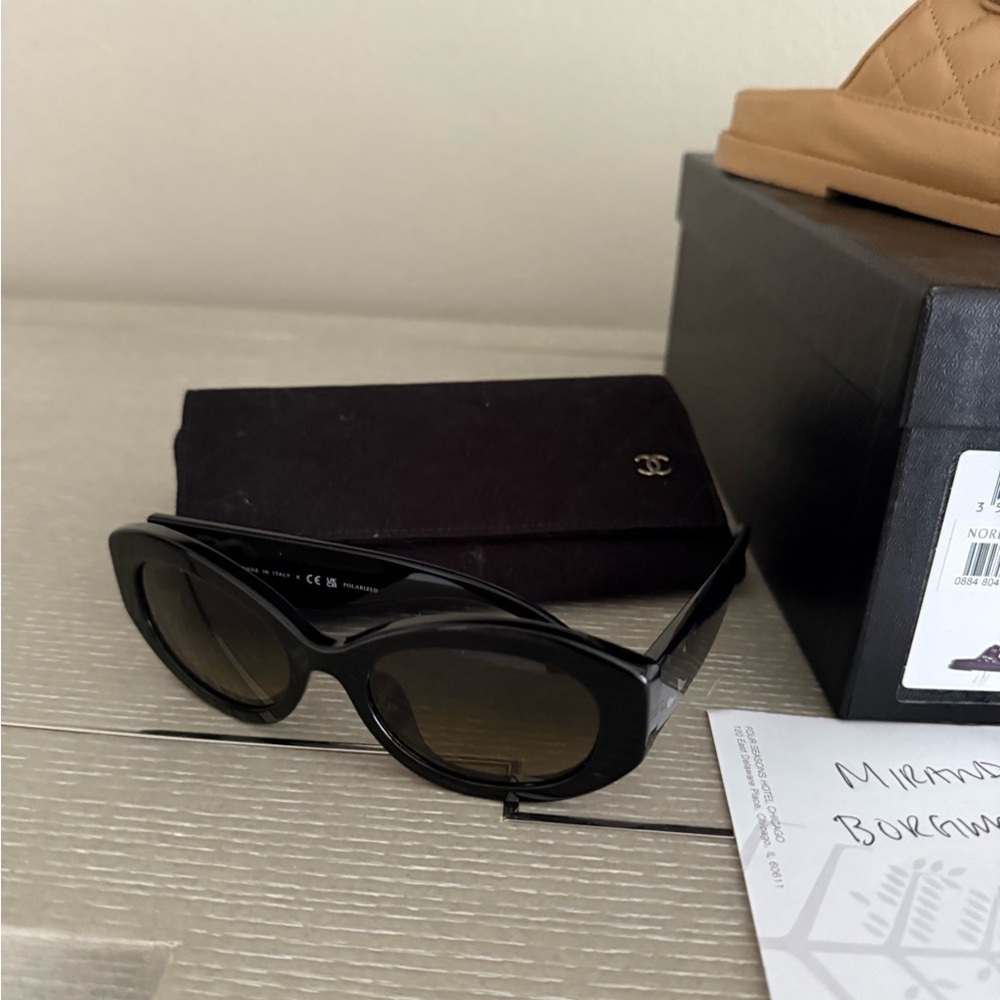 CHANEL Black Sunglasses